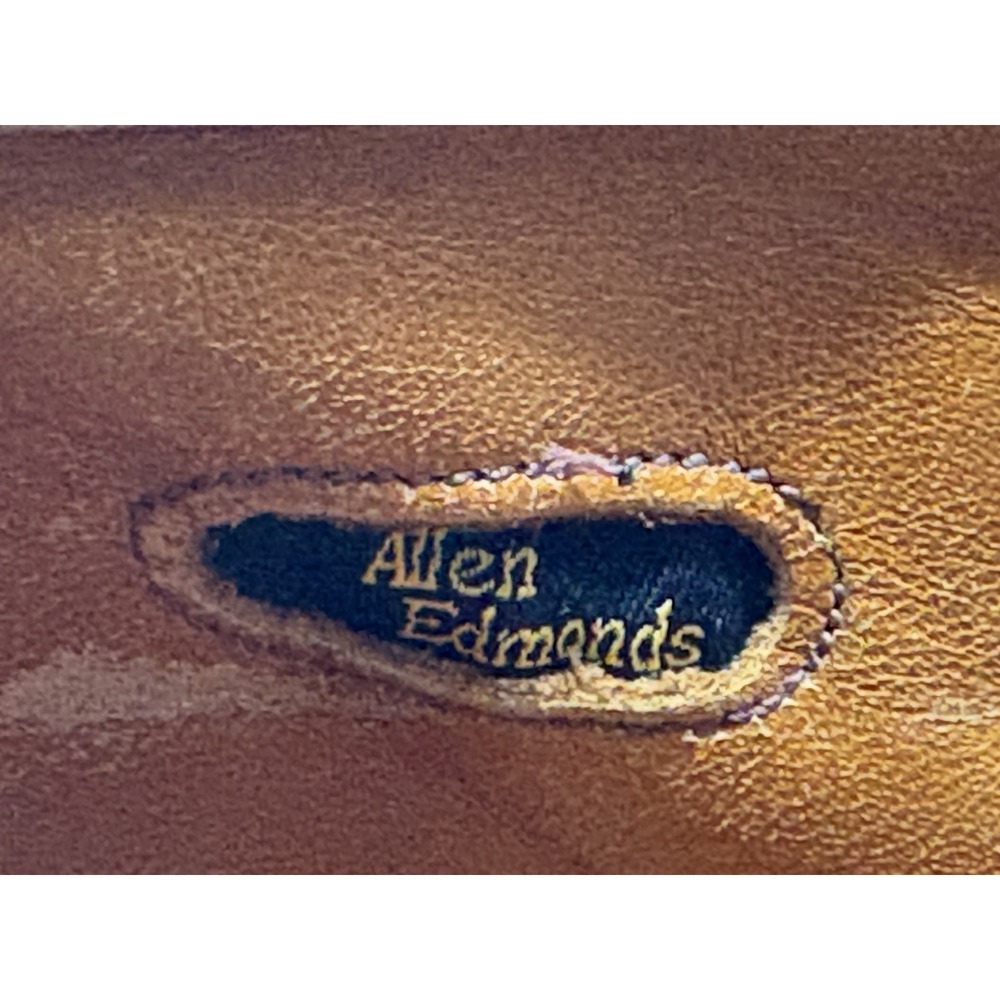 VTG Allen Edmonds Hastings Burnished Brown Brogue Oxfords Leather Soles 11D EUC - Picture 13 of 14